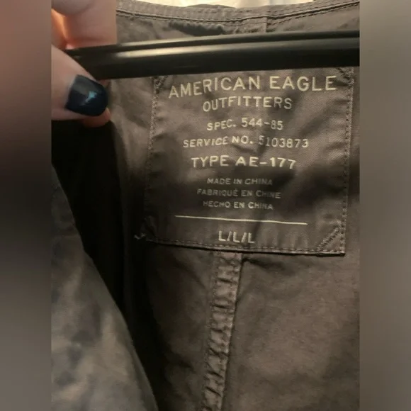 American Eagle utility jacket Large Gray - Picture 4 of 4